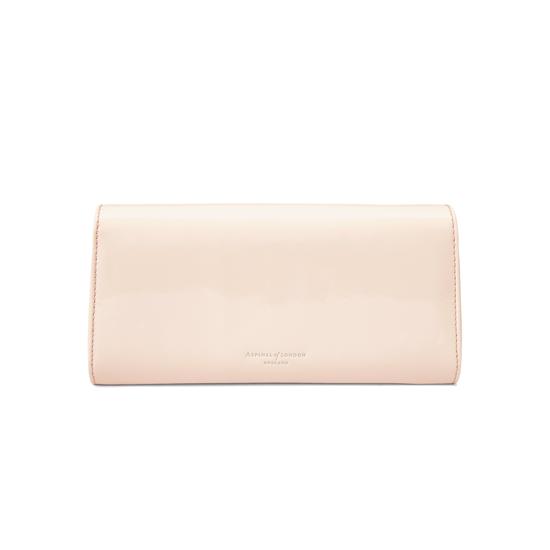 Mini Eaton Clutch in Deep Shine Nude Patent from Aspinal of London