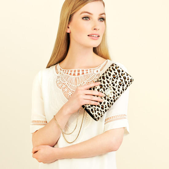 Mini Eaton Clutch in Deep Shine Nude Patent from Aspinal of London