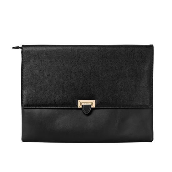 City Document Case in Black Saffiano from Aspinal of London