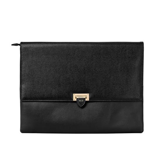 City Document Case in Black Saffiano from Aspinal of London