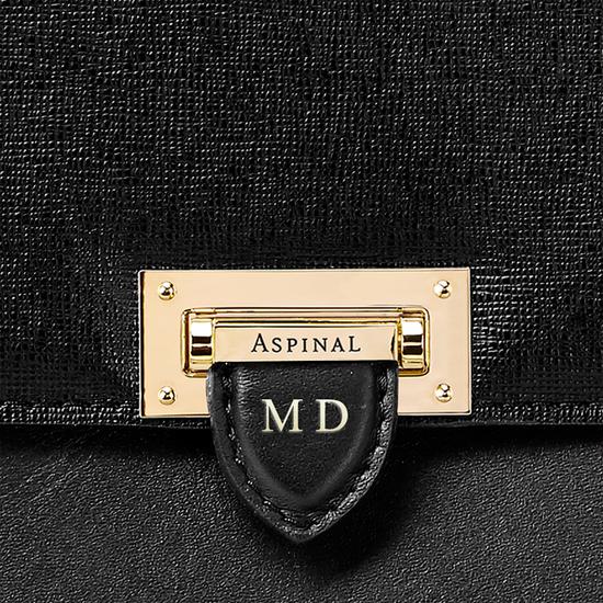 City Document Case in Black Saffiano from Aspinal of London