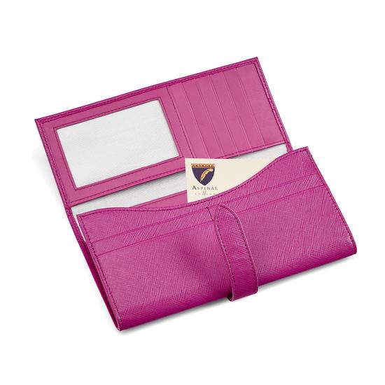 London Ladies Purse Wallet in Orchid Saffiano from Aspinal of London