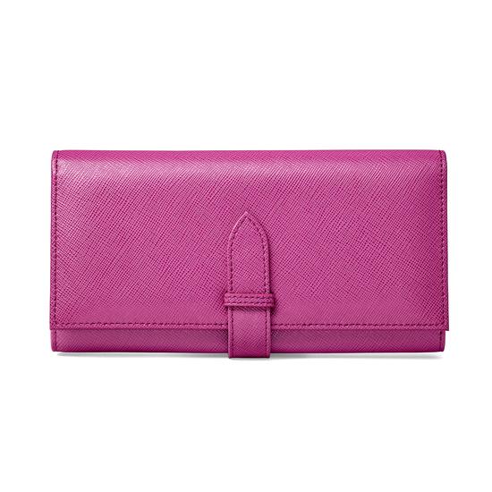 London Ladies Purse Wallet in Orchid Saffiano from Aspinal of London