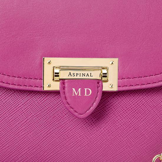 Portobello Bag in Orchid Saffiano from Aspinal of London