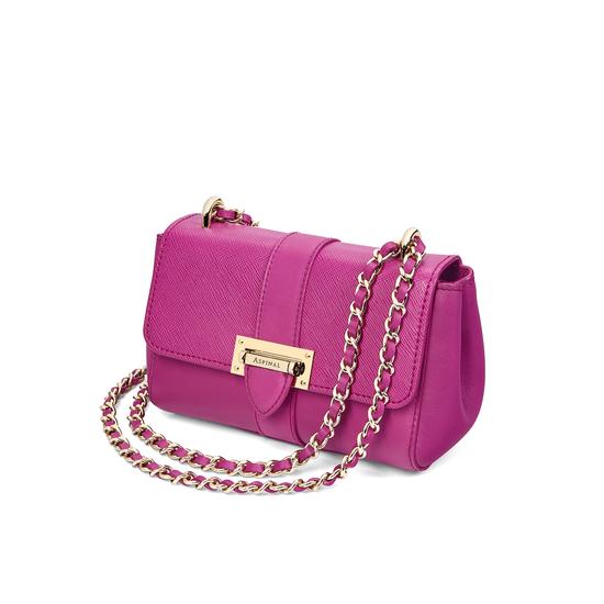 Micro Lottie Bag in Orchid Saffiano from Aspinal of London