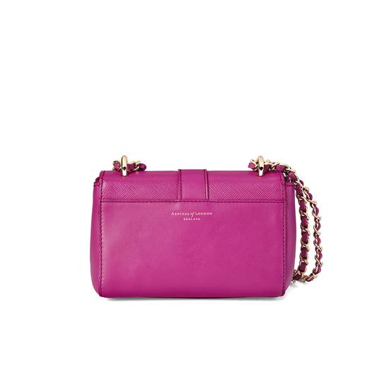 Micro Lottie Bag in Orchid Saffiano from Aspinal of London