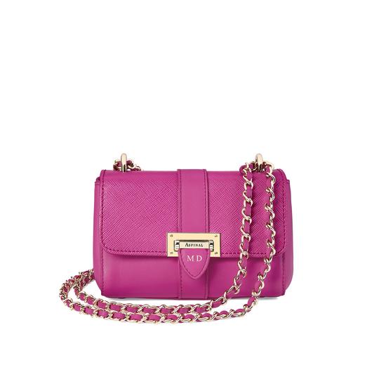 Micro Lottie Bag in Orchid Saffiano from Aspinal of London