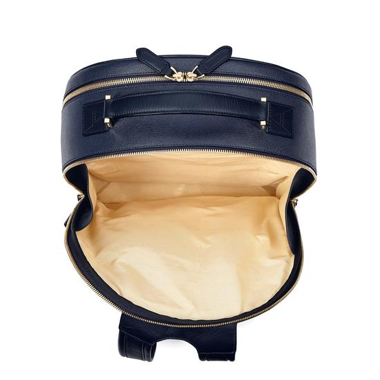 Large Mount Street Backpack in Navy Saffiano from Aspinal of London
