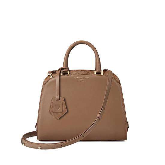 Mini Hepburn Bag in Smooth Camel & Camel Lizard from Aspinal of London