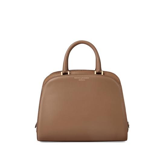 Mini Hepburn Bag in Smooth Camel & Camel Lizard from Aspinal of London