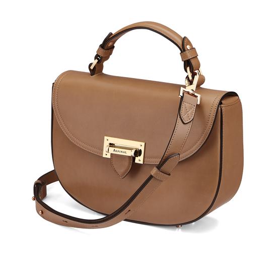 Letterbox Saddle Bag in Smooth Natural Tan from Aspinal of London