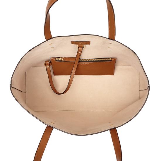 Regent Tote in Smooth Natural Tan from Aspinal of London