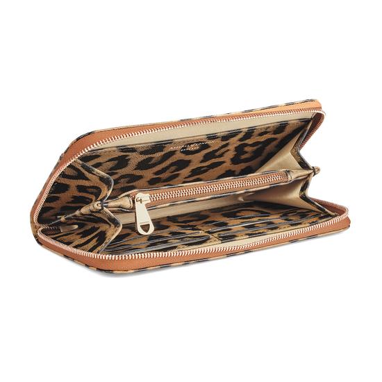Continental Clutch Zip Wallet in Leopard Print from Aspinal of London