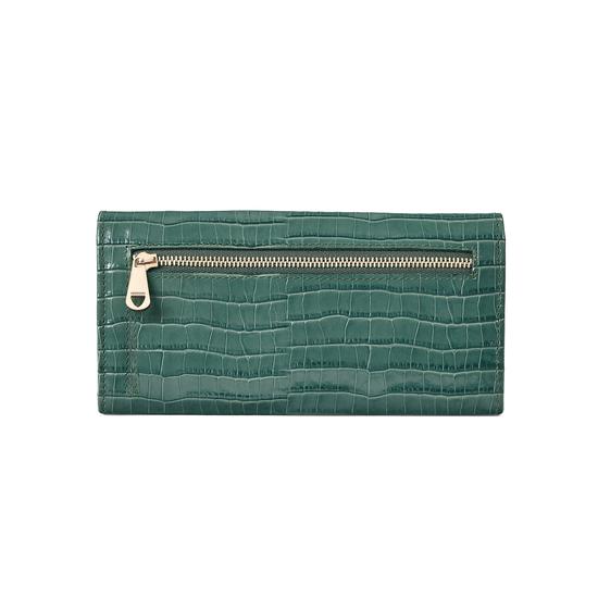 Lottie Purse in Deep Shine Sage Small Croc from Aspinal of London