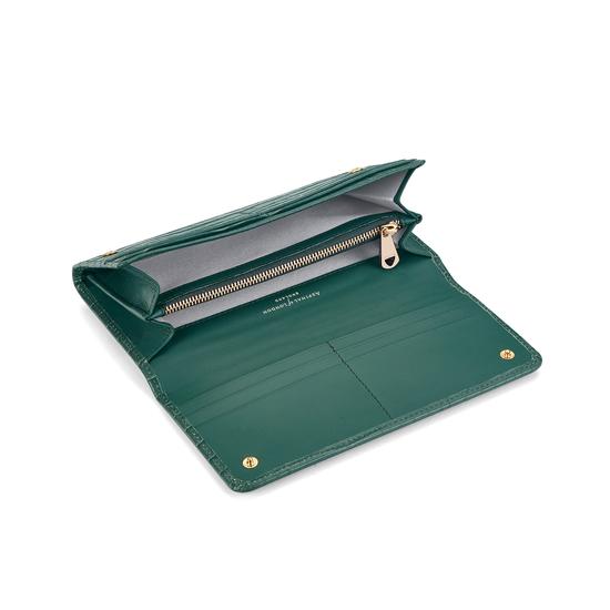 Lottie Purse in Deep Shine Sage Small Croc from Aspinal of London