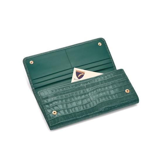 Lottie Purse in Deep Shine Sage Small Croc from Aspinal of London