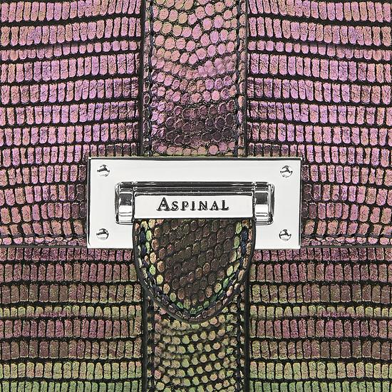 Micro Lottie Bag in Iridescent Lizard from Aspinal of London