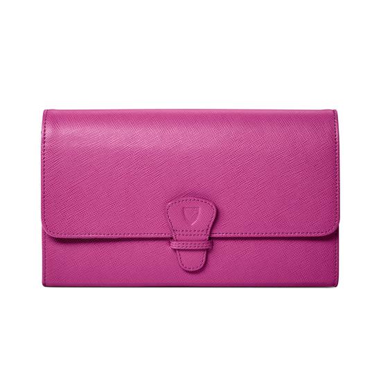 Classic Travel Collection in Orchid Saffiano from Aspinal of London