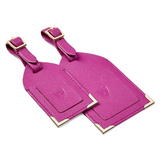 Classic Travel Collection in Orchid Saffiano from Aspinal of London