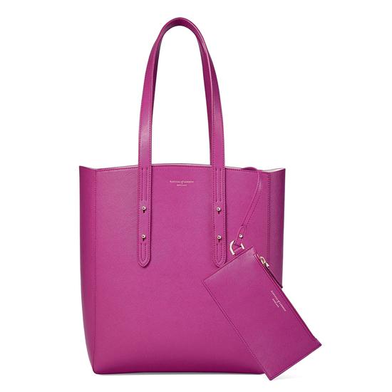 Essential Tote in Orchid Saffiano from Aspinal of London