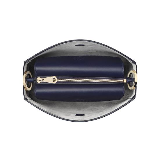Small Ella Hobo in Bluemoon Pebble with Orchid & Navy Strap from Aspinal of London