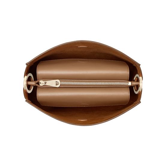 Small Ella Hobo in Ivory Pebble with Dahlia & Camel Strap from Aspinal of London