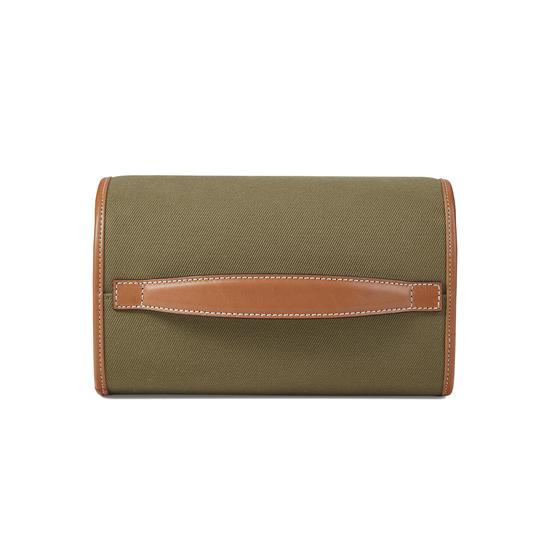 Aerodrome Travel Pack in Khaki Canvas & Smooth Tan from Aspinal of London