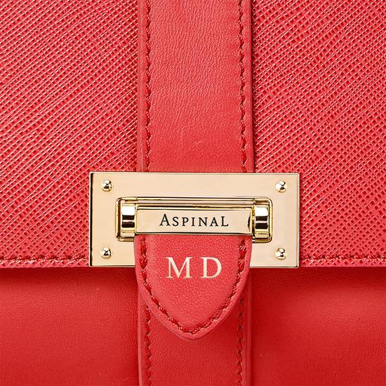 Small Lottie Bag in Dahlia Saffiano from Aspinal of London