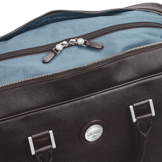Aerodrome Long Weekender in Dark Brown Pebble from Aspinal of London