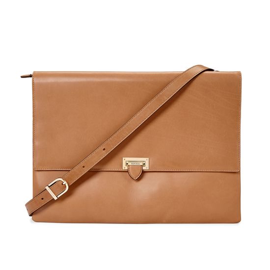 City Document Case in Smooth Natural Tan from Aspinal of London