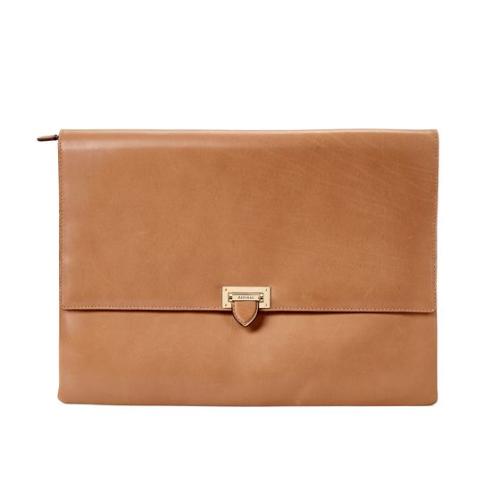 City Document Case in Smooth Natural Tan from Aspinal of London
