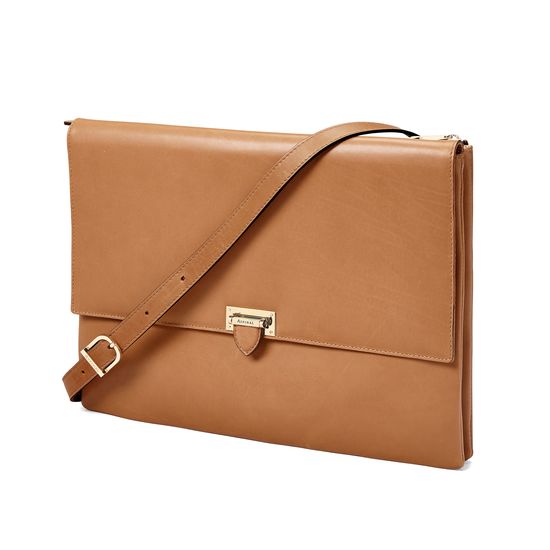 City Document Case in Smooth Natural Tan from Aspinal of London