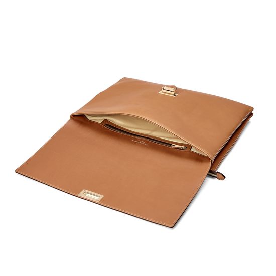City Document Case in Smooth Natural Tan from Aspinal of London
