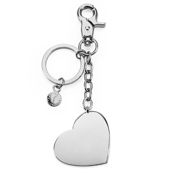 Silver Plated Heart Handbag Charm & Keyring from Aspinal of London
