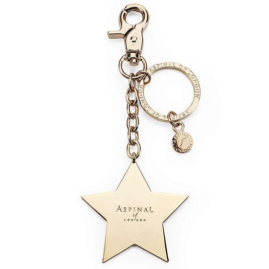 Gold Plated Star Handbag Charm & Keyring from Aspinal of London