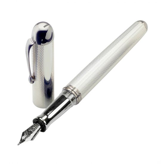 Century Fountain Pen in Sterling Silver 925 from Aspinal of London