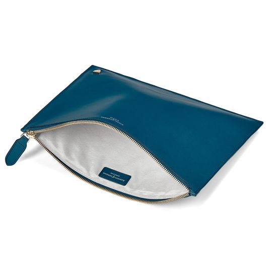 Mount Street Flat Pouch in Smooth Topaz from Aspinal of London