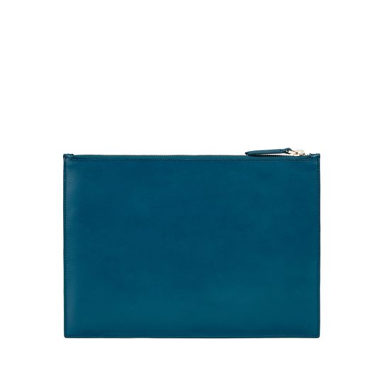Mount Street Flat Pouch in Smooth Topaz from Aspinal of London
