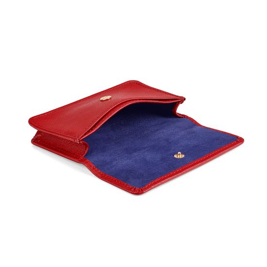 Business & Credit Card Case in Scarlet Saffiano from Aspinal of London
