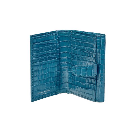 Small Mayfair Purse in Deep Shine Topaz Small Croc from Aspinal of London