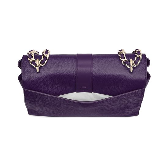 Large Lottie Bag in Amethyst Pebble from Aspinal of London