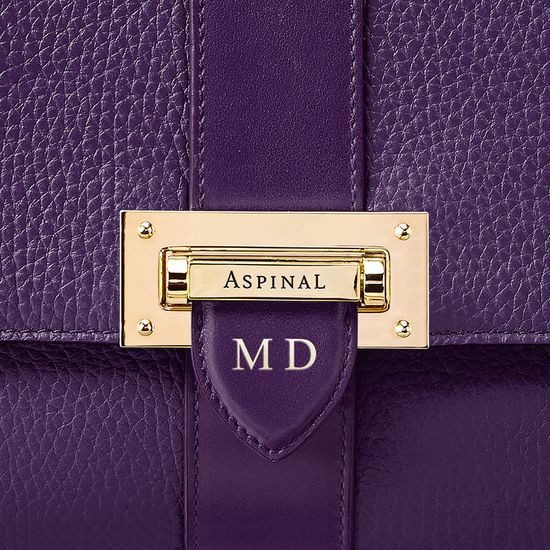 Large Lottie Bag in Amethyst Pebble from Aspinal of London