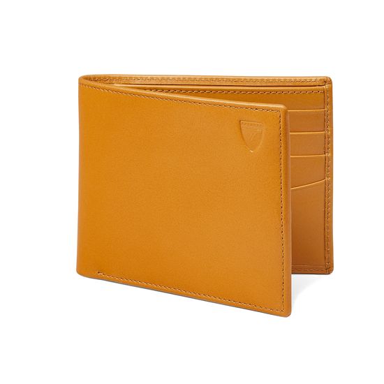 Billfold Wallet in Smooth Mustard from Aspinal of London