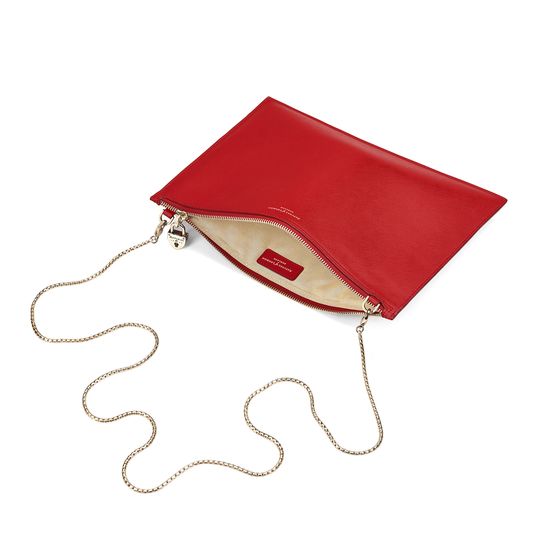 Soho Clutch in Scarlet Saffiano from Aspinal of London