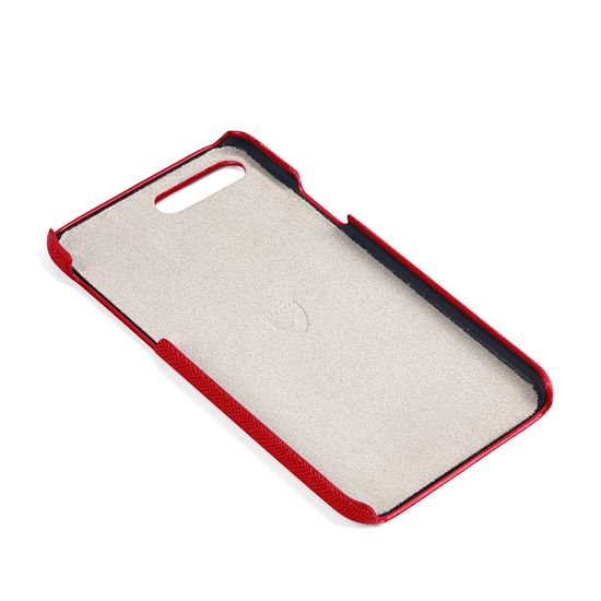 iPhone 7 Plus Leather Cover in Scarlet Saffiano from Aspinal of London