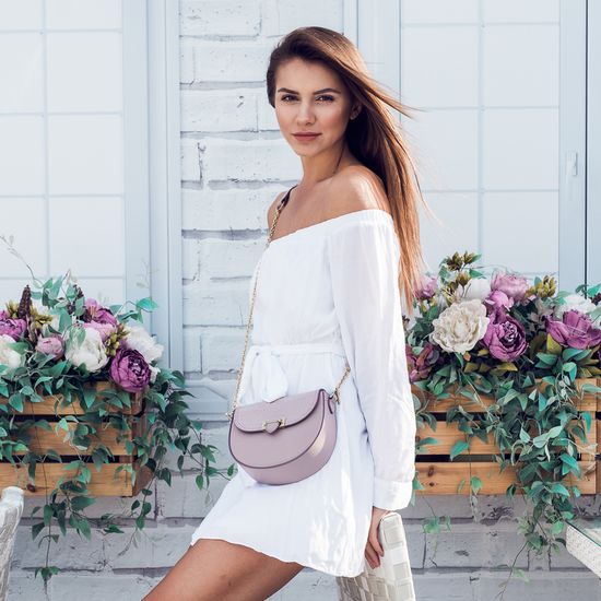Portobello Bag in Deep Shine Lilac Small Croc & Smooth Lilac from Aspinal of London