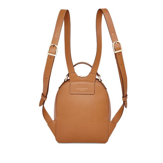 Micro Mount Street Backpack in Smooth Tan from Aspinal of London