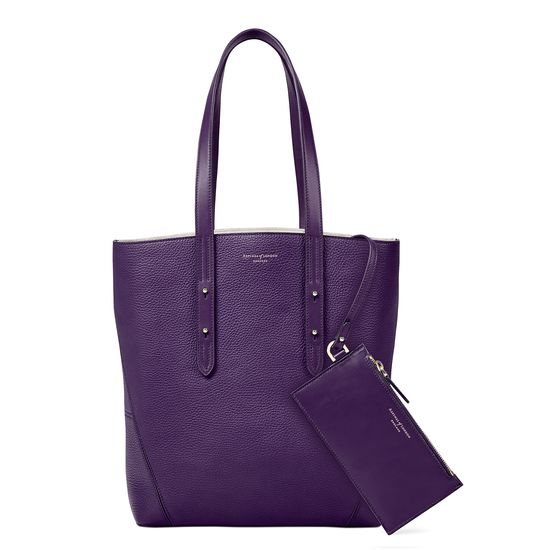 Essential Tote in Amethyst Pebble from Aspinal of London