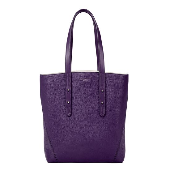 Essential Tote in Amethyst Pebble from Aspinal of London