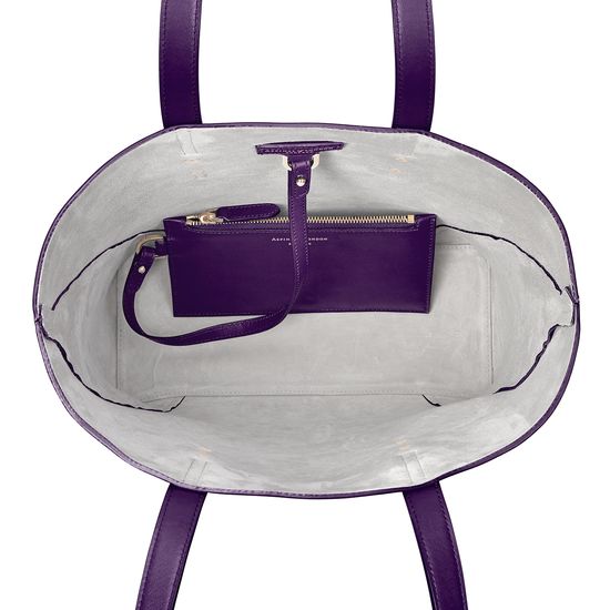 Essential Tote in Amethyst Pebble from Aspinal of London